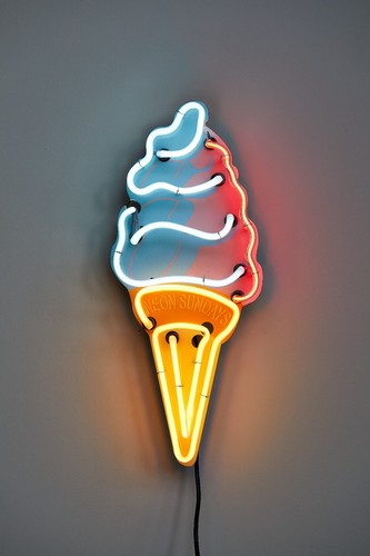 Genuine real neon ice cream - neon,