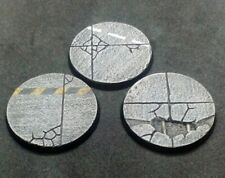 50mm resin bases x3 Concrete