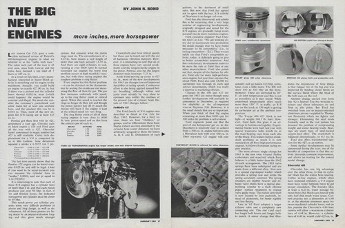 1963 big block engine magazine - engine,