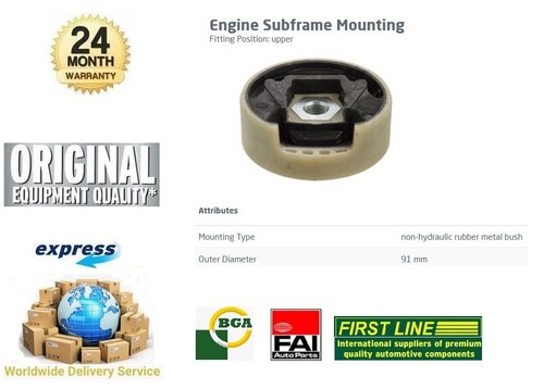 Rear upper engine mounting - 1x,