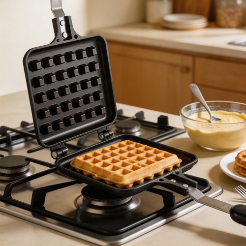 Stove top waffle maker - top,