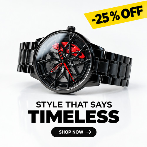 Men quartz wheel watch - watch, bmw