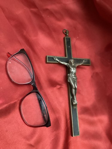 Antique metal wood - antique, crucifix