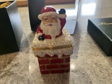 Bejeweled Santa Trinket Box