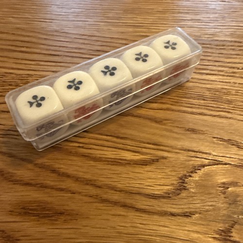 Set vintage poker dice in - of,