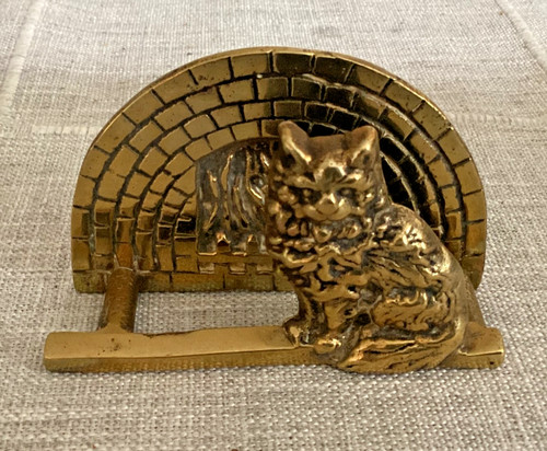 Vintage brass cat and - vintage,