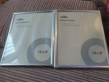 2 x Bnip 10 x 8 Inch Picture Frames Silver Photo Frames