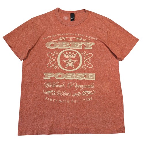 Obey mens heather - mens, orange