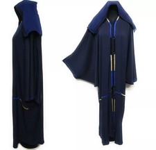 Latest Design Blue Abaya Kaftan Farasha Maxi jilbab jalabiya burkha