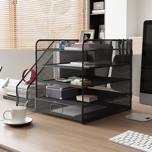 Mesh desk organiser - organiser, 5-tier