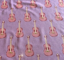 Cowgirl Guitar pattern fabric fat quarter  50 x 50cm SEWING, craft