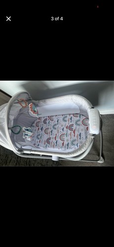 Oval baby bassinet with stand - with,