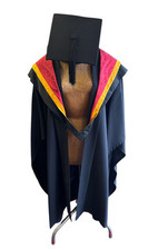 J Wippell & Sons Unisex Academic Bachelor's Gown Hood And Cap VGC