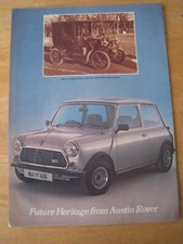 FUTURE HERITAGE AUSTIN ROVER MAYFAIR MINI AUSTIN TOWN CARRIAGE ADVERT A4 FILE 7