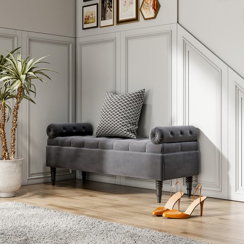 Chesterfield velvet bench - chesterfield,