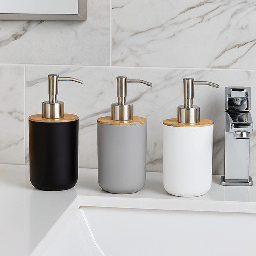 Bamboo soap dispenser bathroom - bamboo,