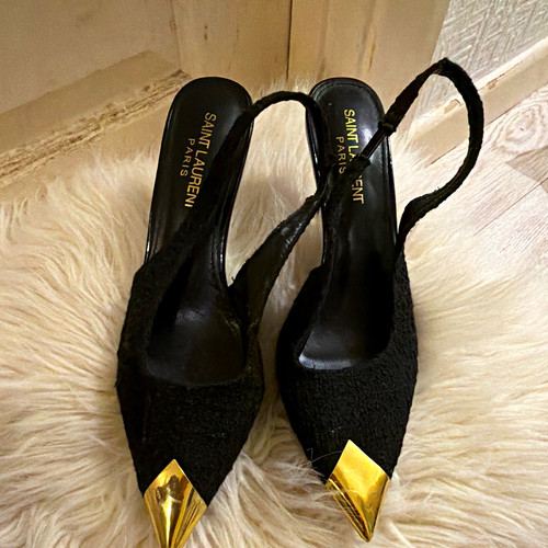 Saint laurent black suede - black,