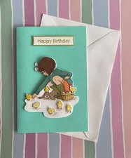 Handmade decoupage girl with