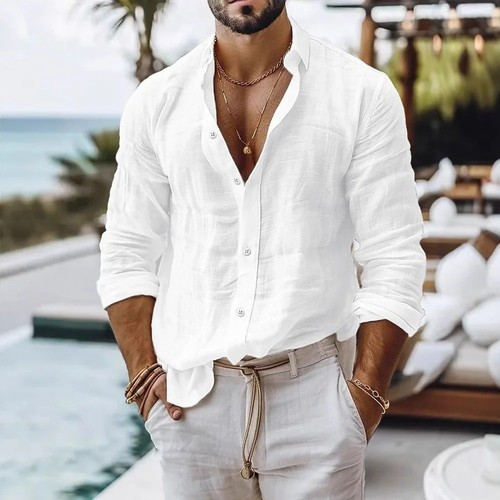 Men cotton linen summer - men's,