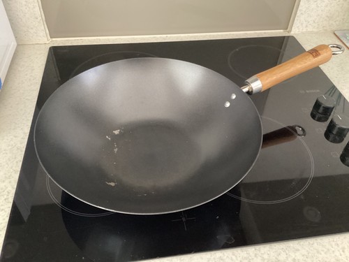 School wok 30cm flat - wok,