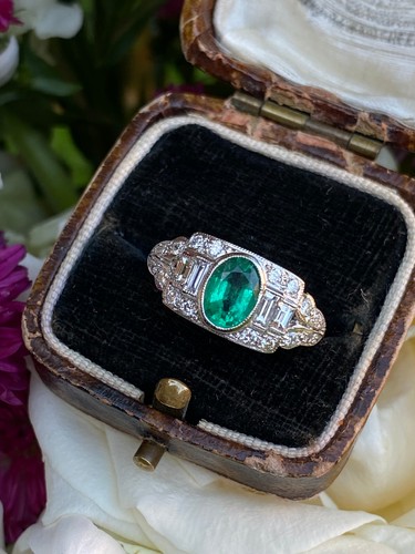 Art deco emerald and - art,