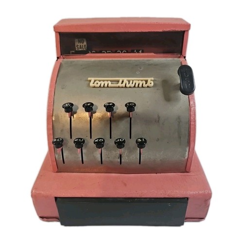 Antique tom thumb metal cash - antique,