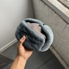 Vintage 1960’s Soviet Ushanka Grey Winter Trapper Thermal Hat USSR Small 