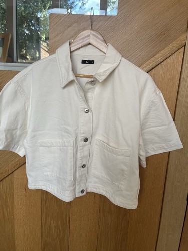 Cream denim box jacket - cream,