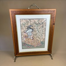 Antique Japanese Fire Screen
