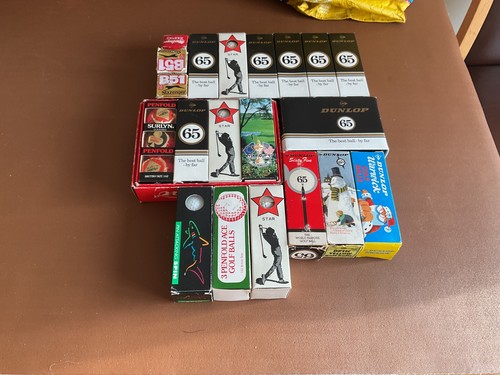 Various vintage golf - vintage, balls