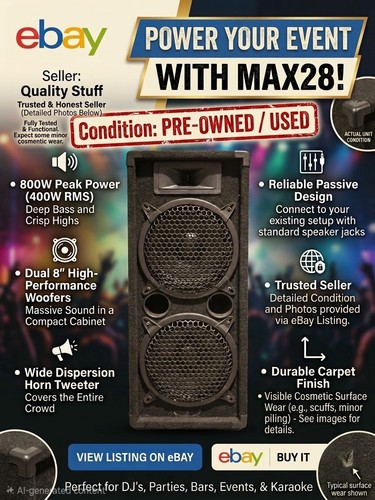 Max28 dual inch - 8, dj