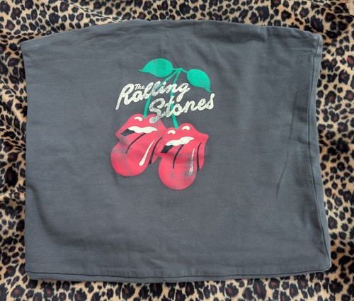 Rolling stones crop top boob - top,