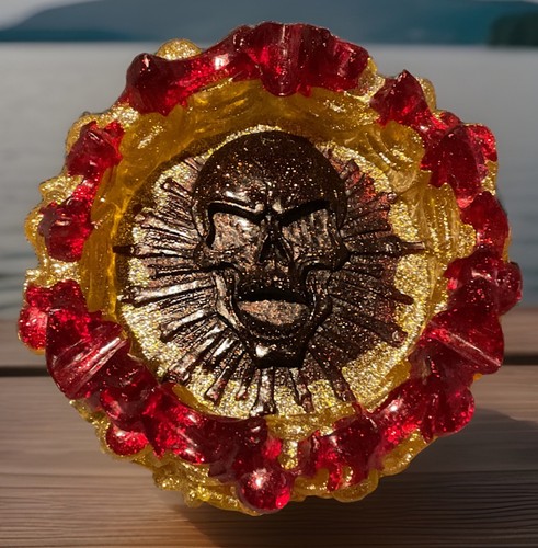 Skull ashtray yellow - skull,