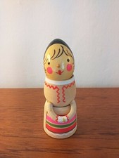 Vintage Hand made Wooden Toy Figurine made in Mockba Russia