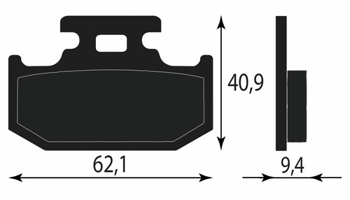 Rear brake pads yamaha - rear, ty