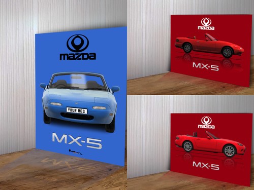 Mazda mx5 miata metal sign - mx5,