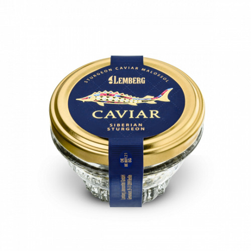 50g blue label black caviar - label,