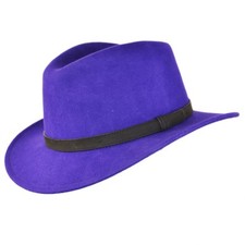 Mens 100% Wool Fedora Hat
