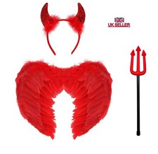 Red Devil Feather Wings Sequin