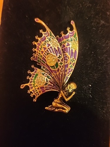 Vintage gold tone enameled - vintage,