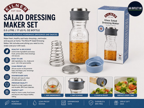 Kilner salad dressing - dressing, maker