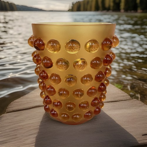 Lalique style amber crystal - xl,