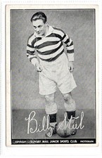 BILLY STEEL, GREENOCK MORTON F.C.: Football plain back postcard (C90773)