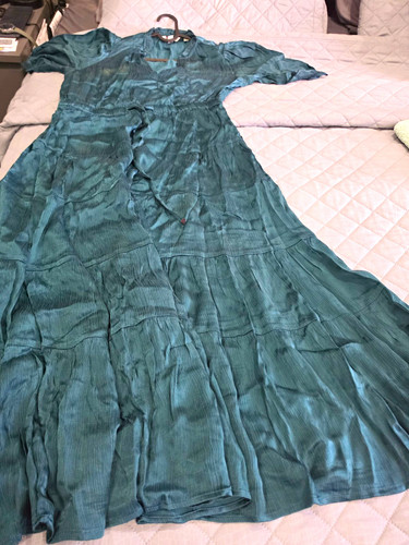 White green maxi dress size - white,