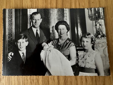 The Royal Family.  Prince Andrew birth 1960. Real Photo postcard. Unused.