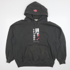 Pull&Bear Women’s Black Naruto Itachi Pullover Hoodie Size L