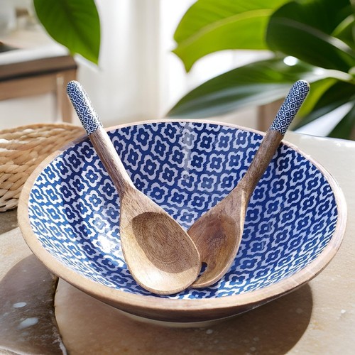 Wooden salad bowl with - wooden,