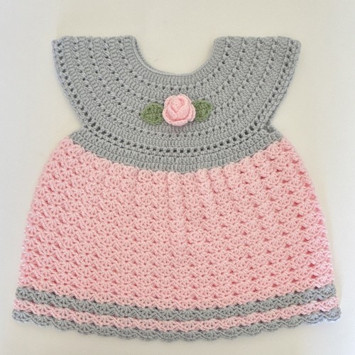 Handmade pink gray crochet - pink/gray,