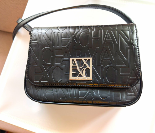 Armani exchange black embossed - armani,