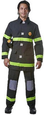 DRESS UP AMERICA FIREMAN FANCY DRESS COSTUME SZ MEDIUM FIREFIGHTER UNIFORM